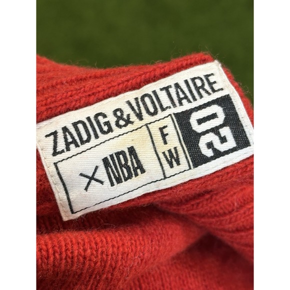 Zadig & Voltaire Chicago Bulls Sweater Women Small NBA Basketball Distressed - Picture 14 of 16
